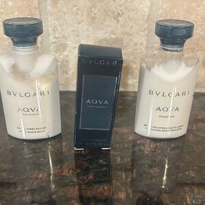 Bulgari Aqva Pour Homme Collection with Blue Accents perfect for travel